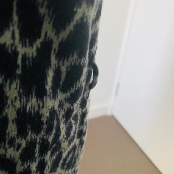 ZIMMERMAN LEOPARD PRINT LINEN BLEND MAXI DRESS - SIZE 1 - SPLIT AT FRONT - Picture 5 of 8